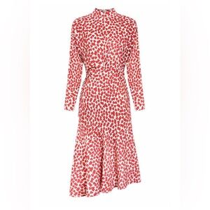H&M hearts print biais cut dress